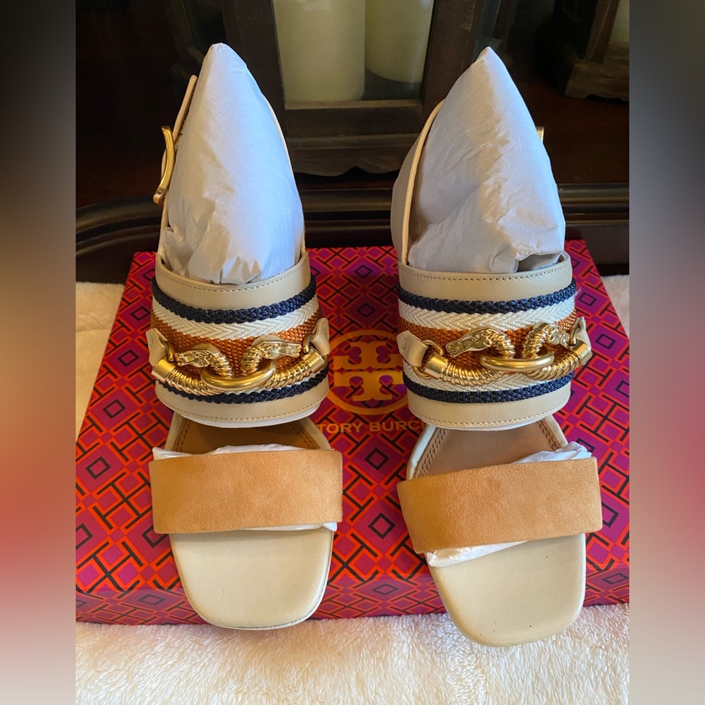 💥LAST ONE💥 Tory Burch JESSA Block Heel Sandals - Picture 5 of 10